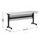 Flash Furniture Palmer 60in. x 24in. HD Nesting Table w/T-Legs, Modesty Panel, 1in. Thick Gray Tabletop, Blk Frame MT-M6024-T-LEG-GRYBLK-GG - alternate 5